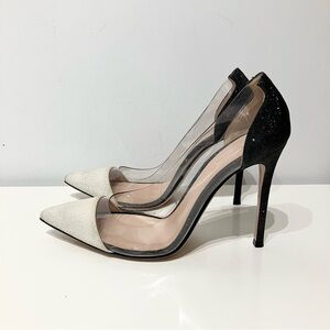 Gianvito Rossi Plexi PVC Glitter Heels 37.5